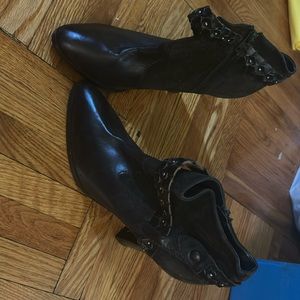 DIANE VON FURSTENBURG BROWN HEELS W ROPE ACCENT